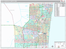 Fort Lauderdale Metro Area Digital Map Premium Style